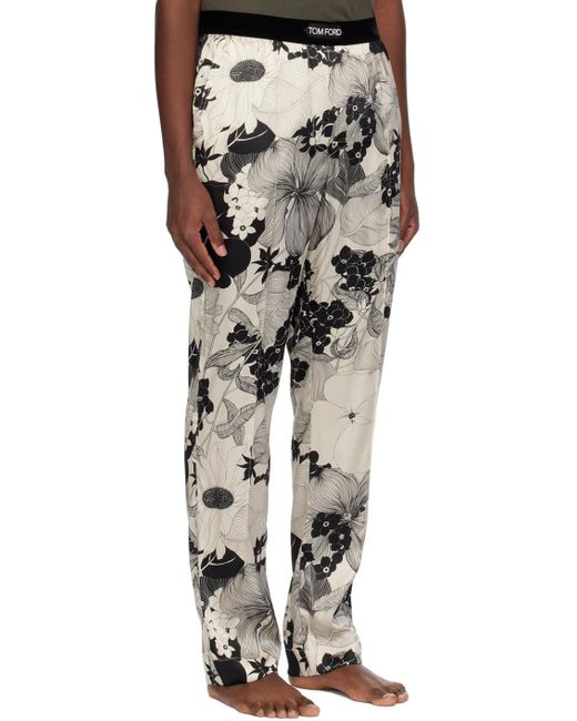 メンズ Tom Ford &オフホワイト フローラル パジャマパンツ Multicolor