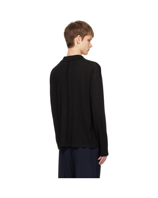 The Row Black Djon Polo for men