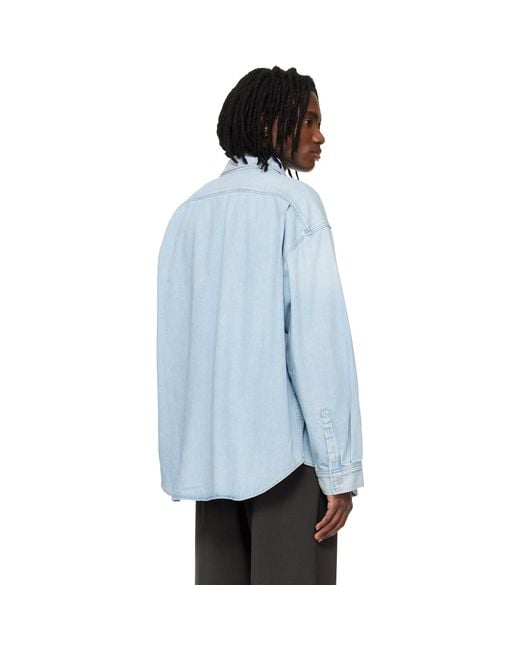 Agolde White Clark Denim Shirt for men
