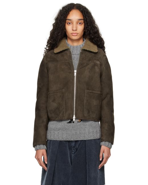 YMC Black Sheepskin Shearling Jacket