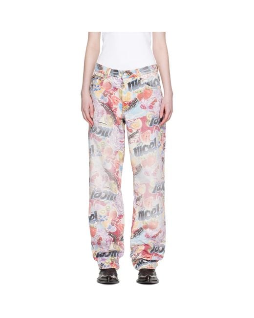 Martine Rose Red 5-Pocket Relaxed Jeans