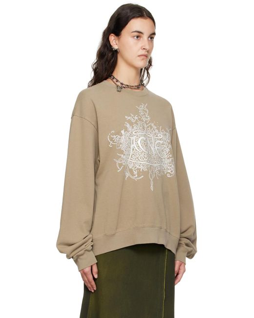 Acne Natural Beige Glow In The Dark Sweatshirt