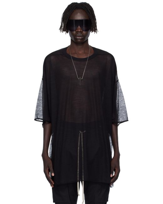 Rick Owens Black Concordians Tommy T-Shirt for men