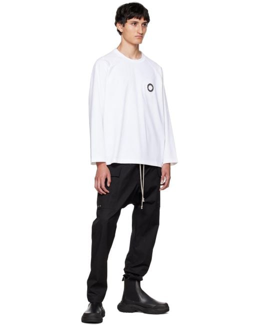 Craig Green White Eyelet Long Sleeve T-Shirt for men