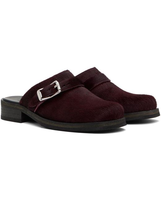 Our Legacy Black Burgundy Camion Mules for men