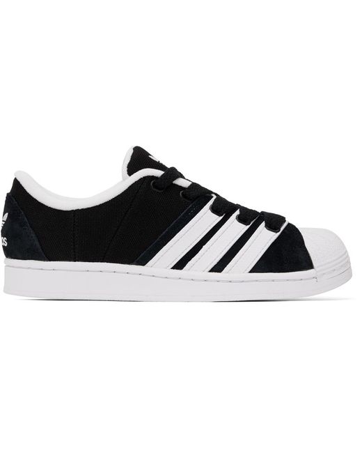 adidas originals superstar classic white and black trainers