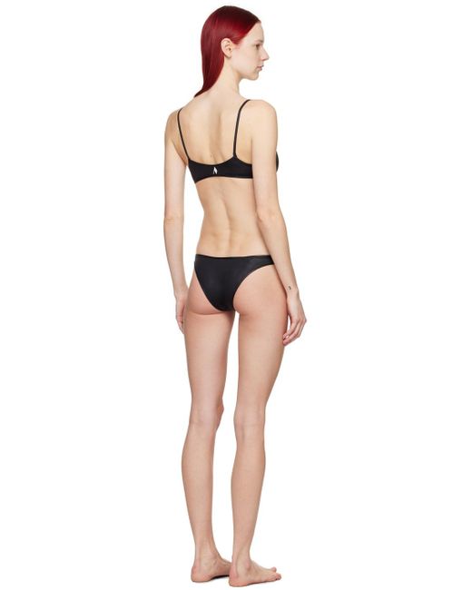 The Attico Black Scoop Neck Bikini