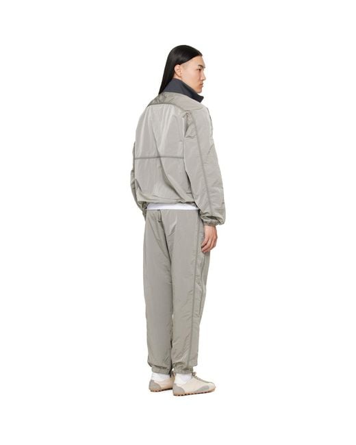 DIESEL Gray Crinkle Effect Nylon Anorak for men
