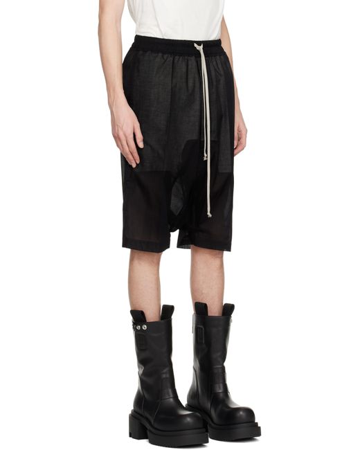メンズ Rick Owens ブラック Hollywood Rick's Pods ショートパンツ Black
