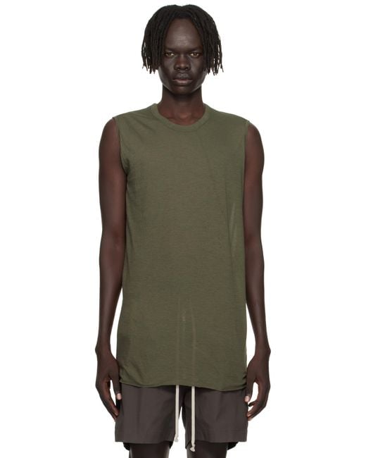 Rick Owens Black Khaki Concordians Basic Sl Tank Top for men