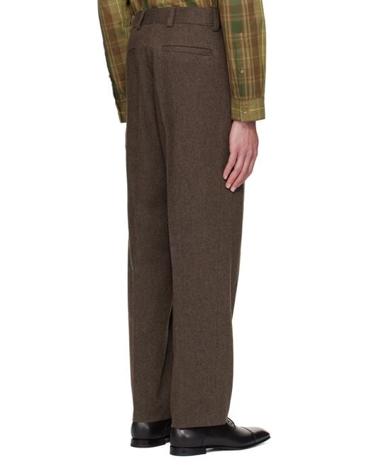 HUGO Black Modern-fit Wool Trousers for men