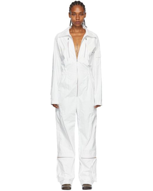 MM6 by Maison Martin Margiela Off- Coated Jumpsuit in Black | Lyst