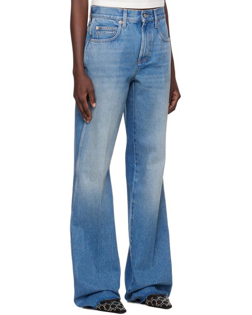 Gucci Blue Horsebit Jeans