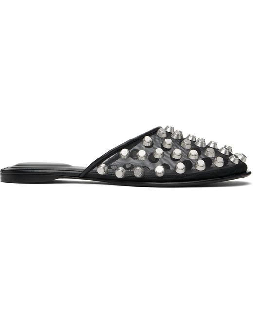 Alexander Wang Black Rhodes Flat Slippers