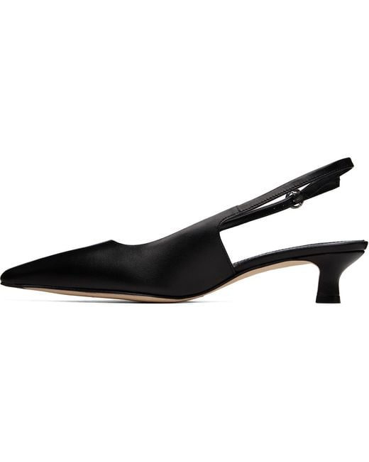 Aeyde Black Catrina Slingback Heels