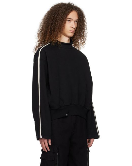 Pull molletonné noir à garniture à rayure C2H4 pour homme en coloris Black