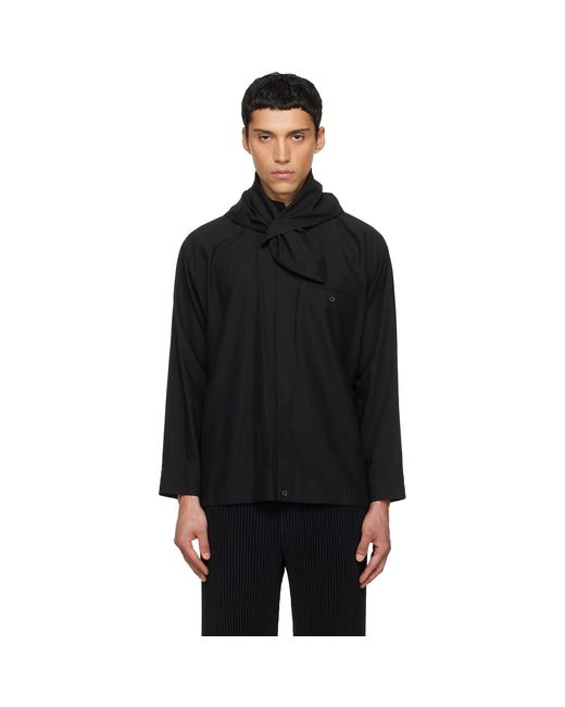 Homme Plissé Issey Miyake Black Streamline Shirt for men