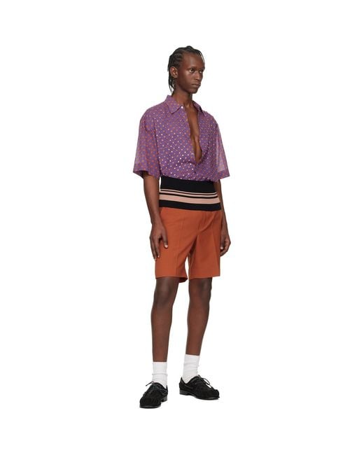 Dries Van Noten Multicolor Wool Shorts for men