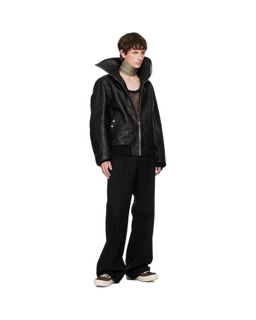 Rick Owens Black Concordians Strobe Neck Band Choker for men
