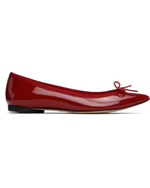 Repetto Brigitte Pointy Toe Ballerina Flats in Red | Lyst UK