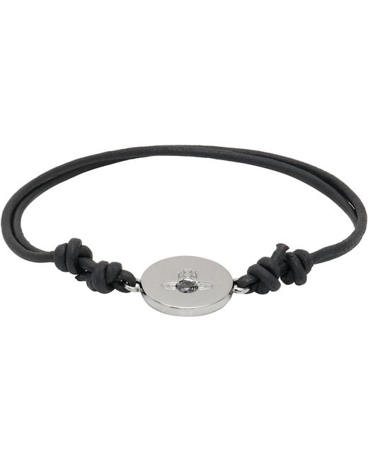 Vivienne Westwood Black Lewis Friendship Bracelet for men