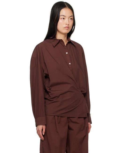 Lemaire Red Burgundy Twisted Shirt