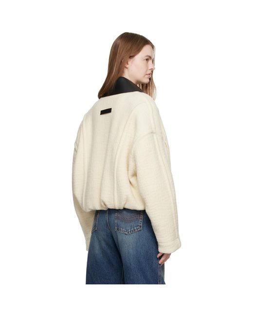 Jean Paul Gaultier Blue Off- Heavy Wool Bomber Jacket