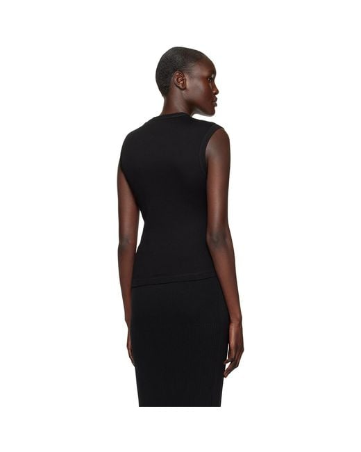 Dion Lee Black Split Hem Tank Top