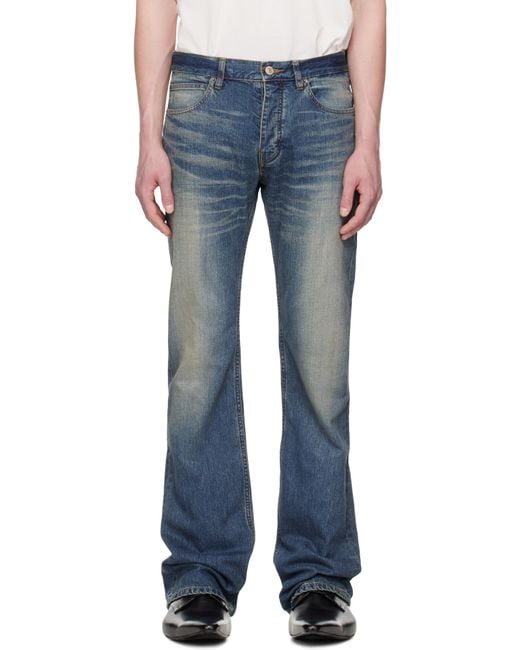 メンズ Balenciaga ブルー ストレートフィット ジーンズ Blue