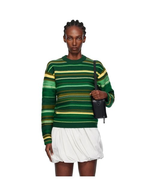 J.W. Anderson Green Multi Stripe Sweater