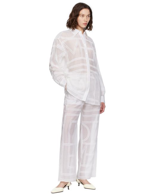 Totême  Multicolor Monogram Crochet Pj Lounge Pants