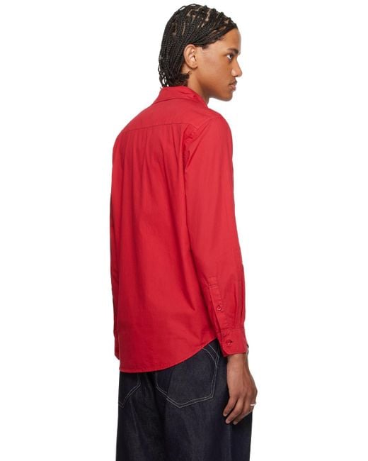 Still Kelly Red Sk Embroidery Shirt for men