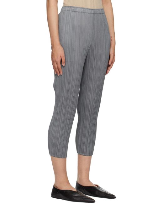 Pleats Please Issey Miyake Black Gray Monthly Colors December Trousers
