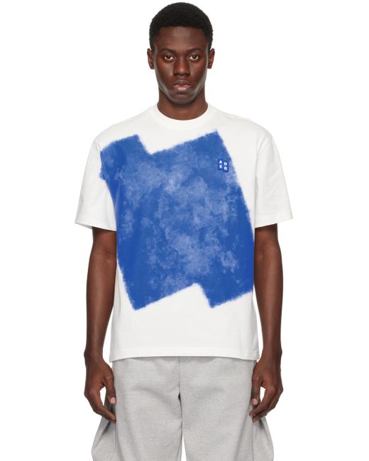 Adererror Blue Significant Print T-Shirt for men