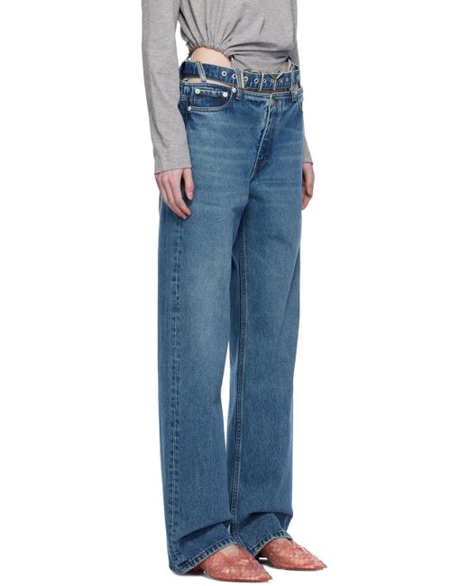 Y. Project Blue Y-belt Jeans
