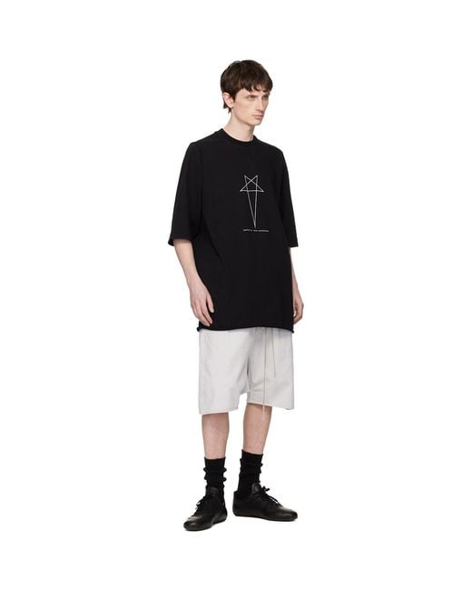 Rick Owens Black Temple Jumbo/T-Shirt for men