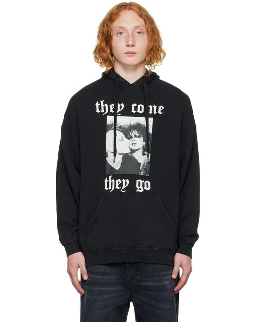 R13 Black They Come They Go Hoodie for Men | Lyst