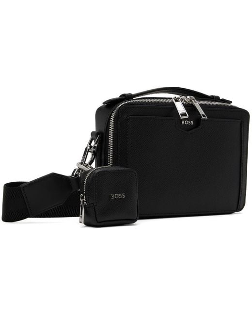 Boss Black Shotgun Boxy Bag for men