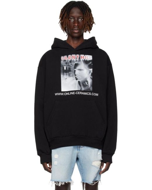 ONLINE CERAMICS Black 'welcome To Silent Hill' Hoodie for men