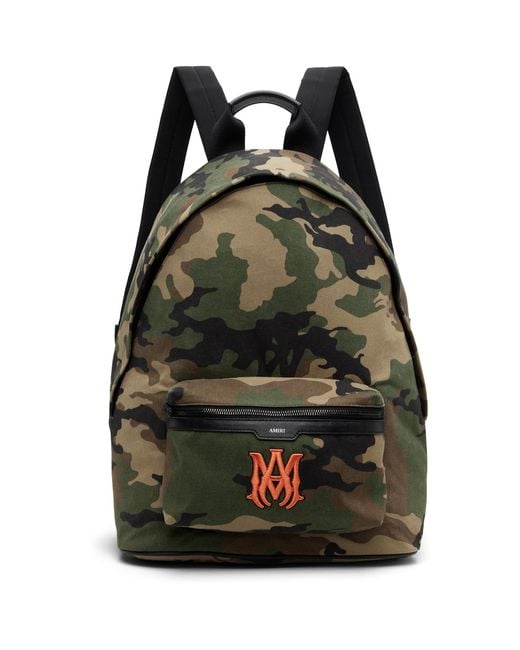 Amiri Black Khaki Ma Backpack for men