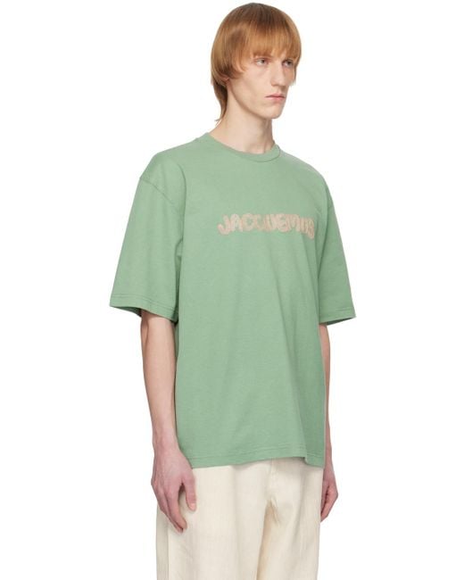 Jacquemus Green 'le T-shirt Raphia' T-shirt for Men | Lyst UK