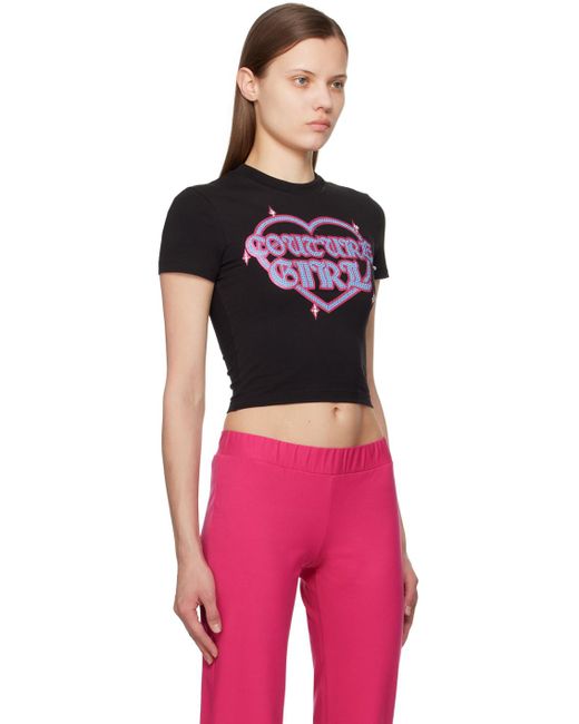 Versace Pink Crystal-Cut T-Shirt