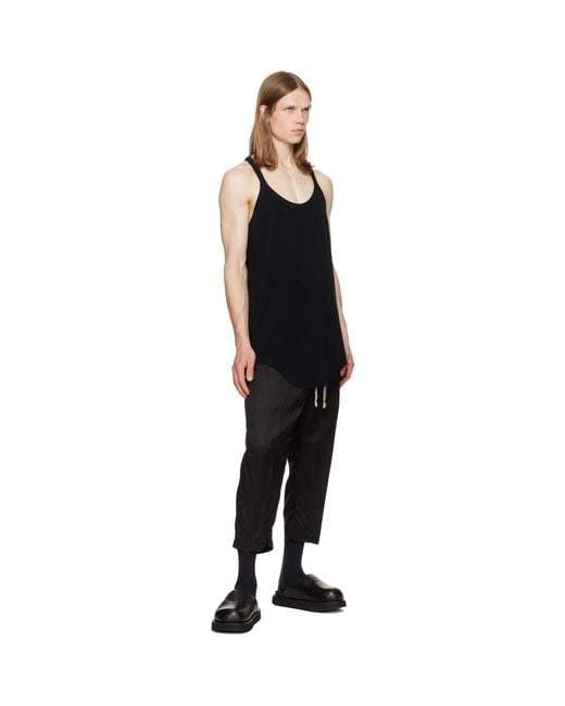 Rick Owens Black Tower Padded Platform Slides for men