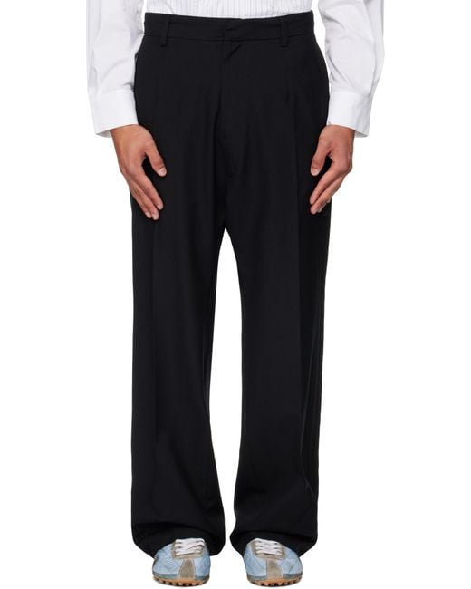 STEFAN COOKE Black Tuxedo Trousers for men