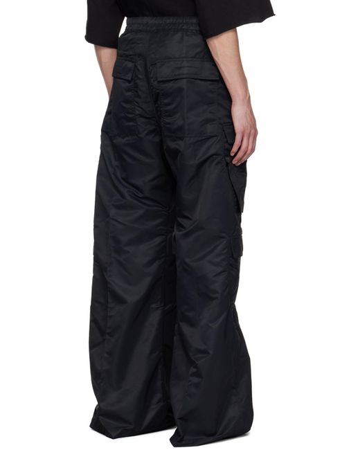 Pantalon cargo ample noir à glissière bela Rick Owens pour homme en coloris Black