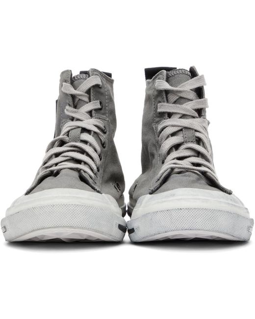 Diesel キャンバス グレー S Astico ミッド スニーカー カラー グレー メンズ Lyst