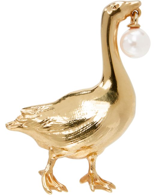 Moschino Archive Goose Brooch in Metallic | Lyst