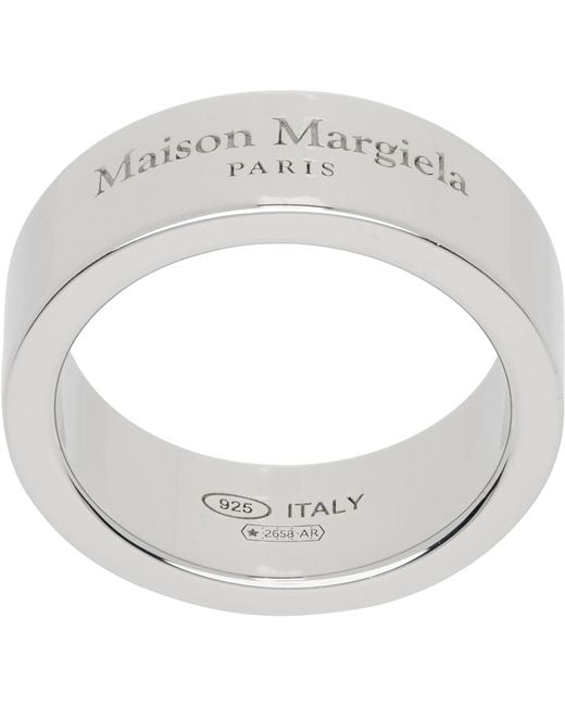 Maison Margiela Metallic Logo Reference Ring for men