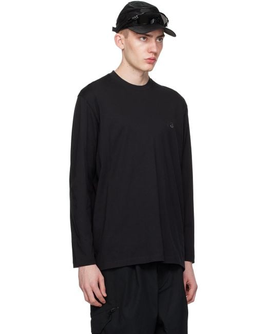 Y-3 Black Loose Long Sleeve T-shirt for men