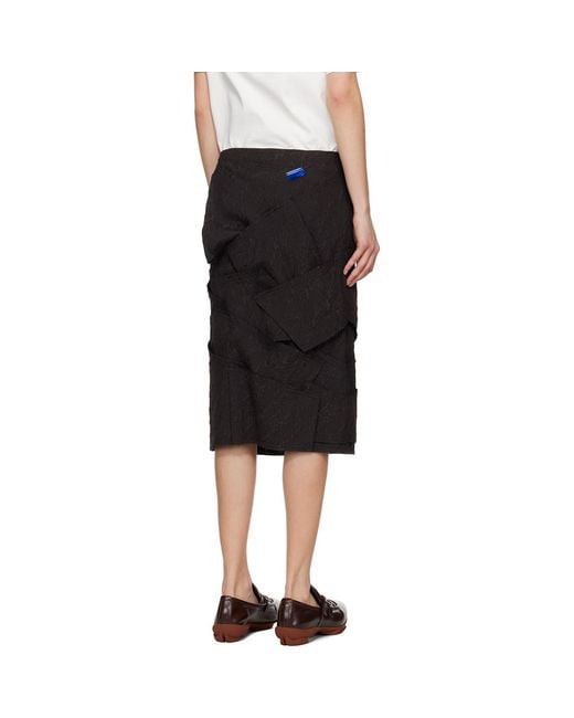 Adererror Black Raw Edge Midi Skirt